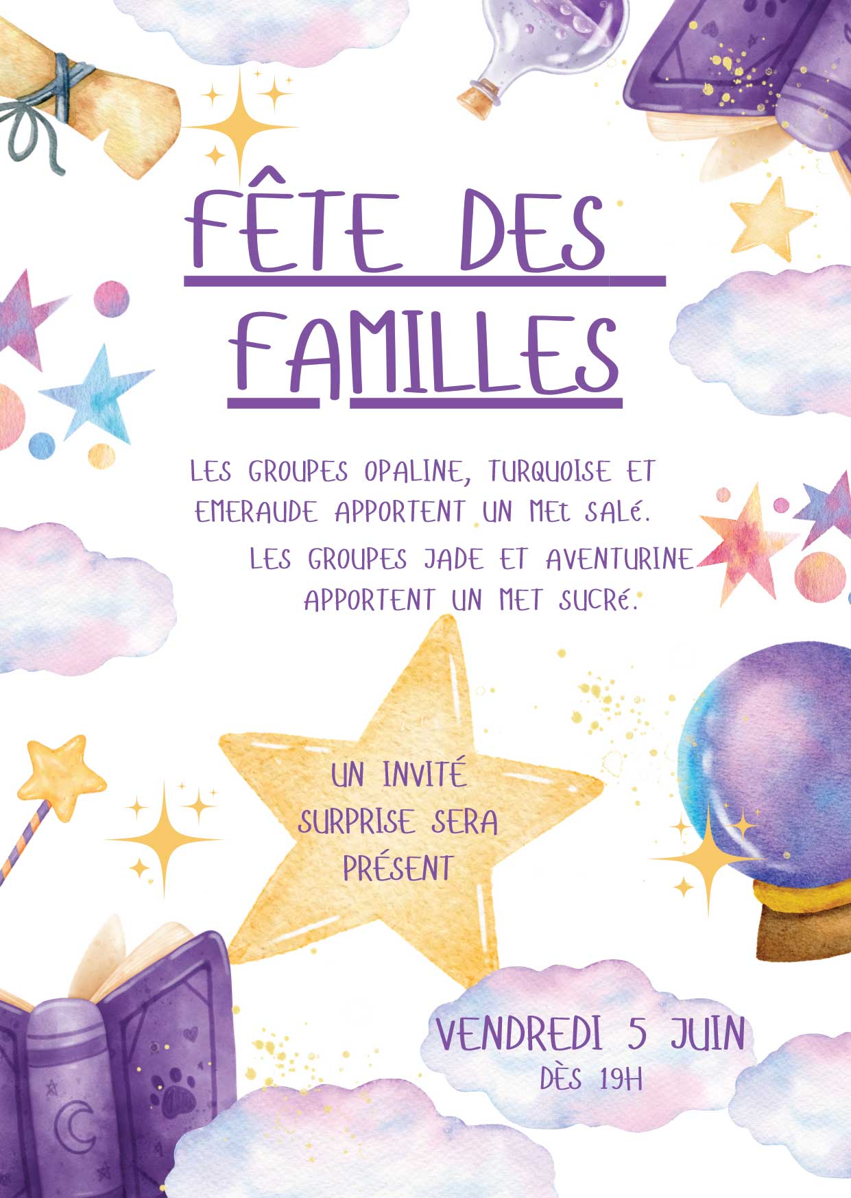 Invitation fête des familles
